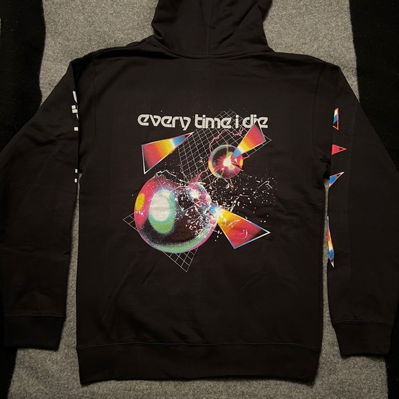 EVERY TIME I DIE "Shattered" Radical Pullover Hoodie NWOT ETID MEDIUM - Picture 7 of 12